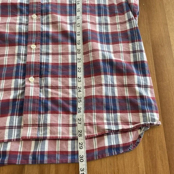 Lacoste Men's Shirt Size 45 (XL/2XL) Cotton Plaid Short Sleeve Collared Preppy - Picture 13 of 13